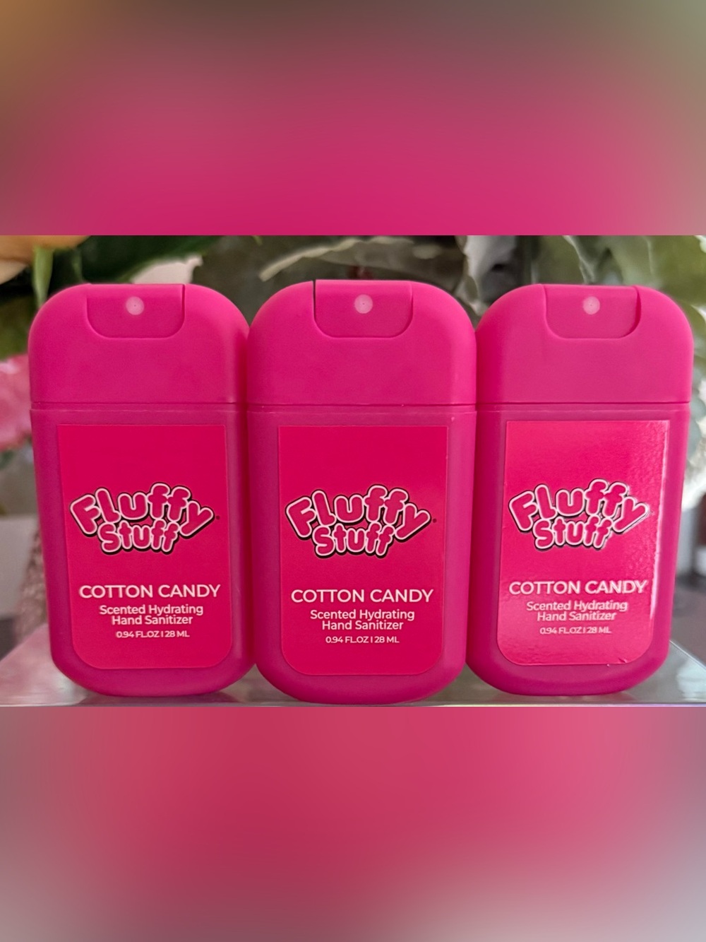 🆕🍡 FLUFFY STUFF LIMITED EDITION COTTON CANDY SCENTED HAND SANITIZER SET. NEW.